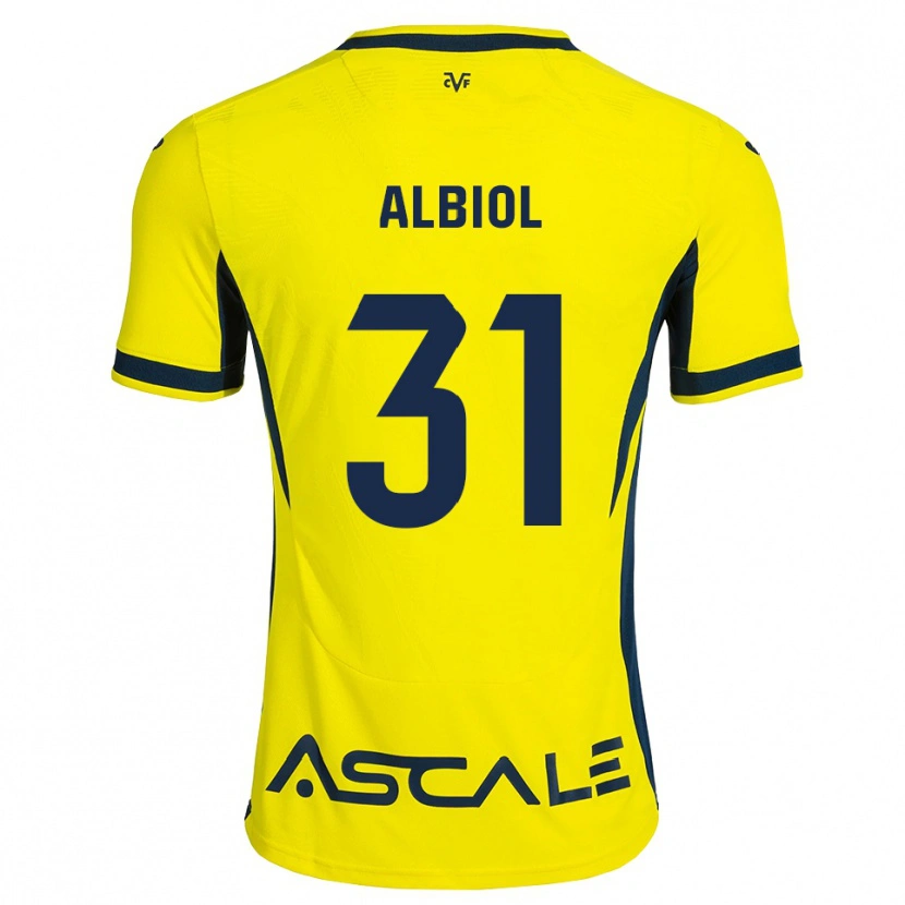 Danxen Dámské Thiago Albiol #31 Žlutá Černá Červená Domů Hráčské Dresy 2026/27 Dres