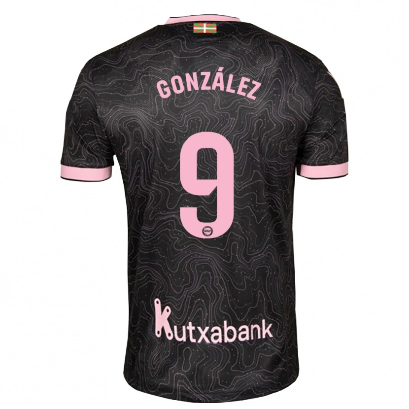 Danxen Dámské Aimar González #9 Černá Růžová Daleko Hráčské Dresy 2026/27 Dres