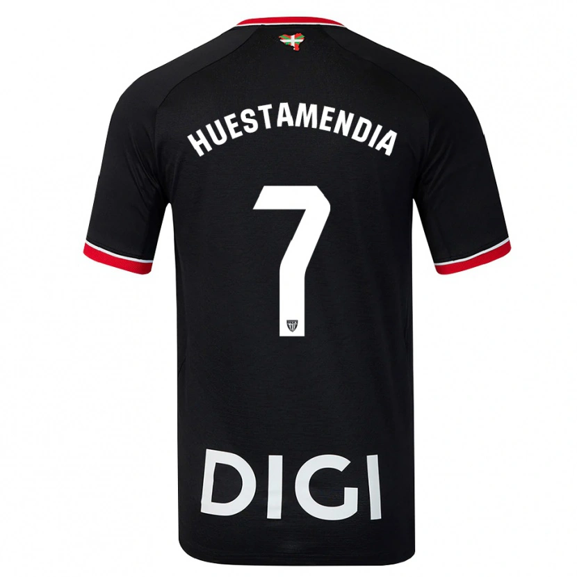 Danxen Dámské Peio Huestamendia #7 Černá Bílá Červená Daleko Hráčské Dresy 2026/27 Dres