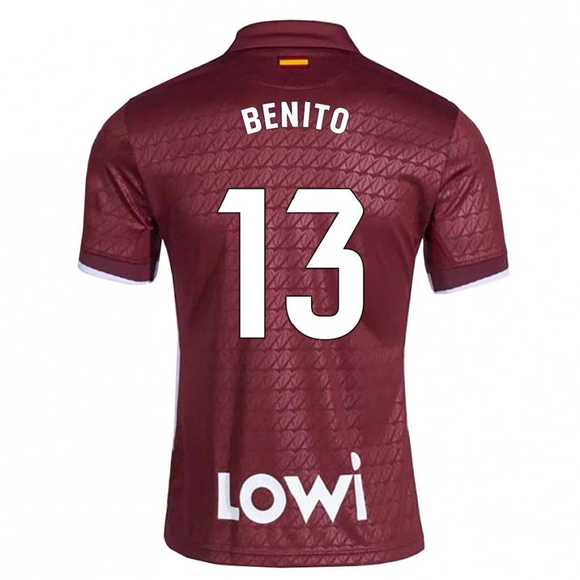 Danxen Dámské Jorge Benito #13 Tmavě Červená Bílá Daleko Hráčské Dresy 2026/27 Dres