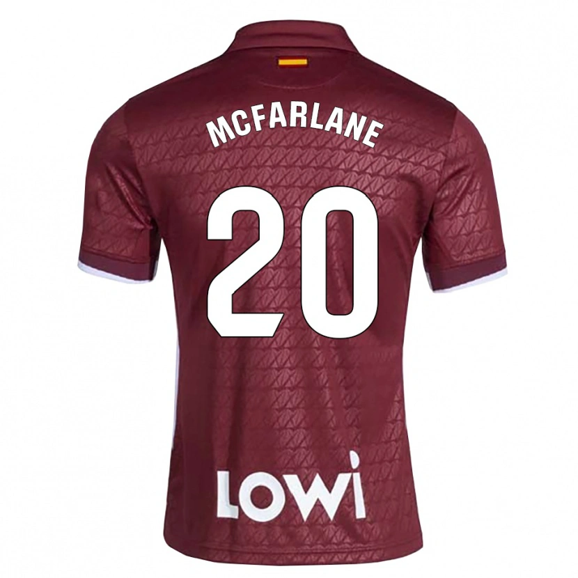 Danxen Dámské Ayden Mcfarlane #20 Tmavě Červená Bílá Daleko Hráčské Dresy 2026/27 Dres