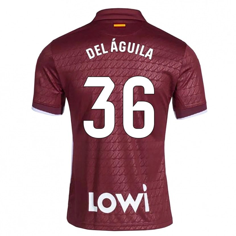 Danxen Dámské Ángel Del Águila #36 Tmavě Červená Bílá Daleko Hráčské Dresy 2026/27 Dres
