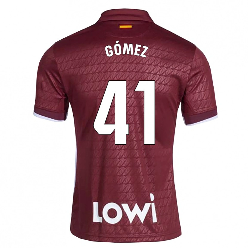 Danxen Dámské Álvaro Gómez #41 Tmavě Červená Bílá Daleko Hráčské Dresy 2026/27 Dres
