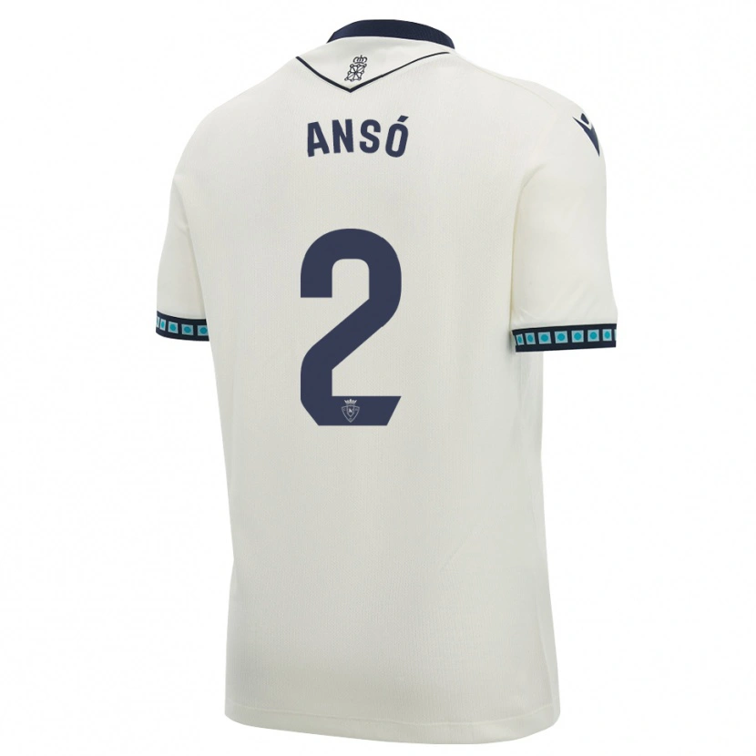 Danxen Dámské Mikel Ansó #2 Bílá Černá Světle Nebesky Modrá Daleko Hráčské Dresy 2026/27 Dres