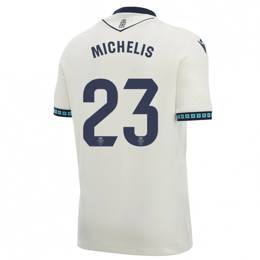 Danxen Dámské Nikolaos Michelis #23 Bílá Černá Světle Nebesky Modrá Daleko Hráčské Dresy 2026/27 Dres