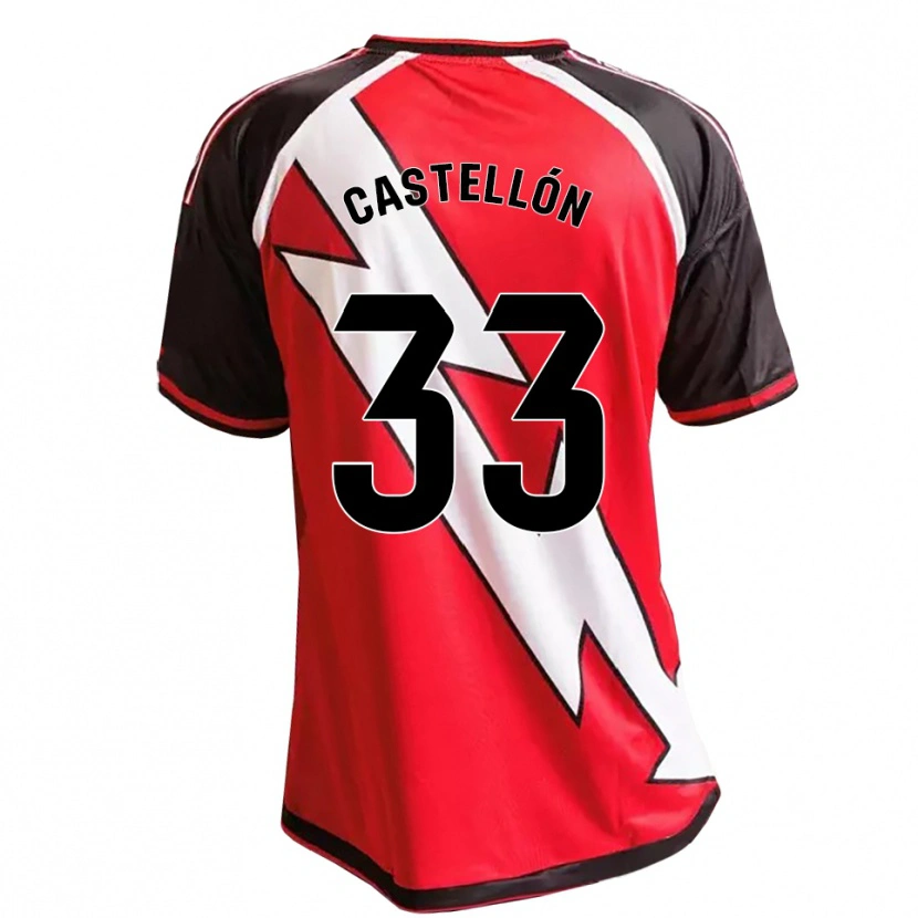 Danxen Dámské Sergio Castellón #33 Červená Černá Bílá Daleko Hráčské Dresy 2026/27 Dres
