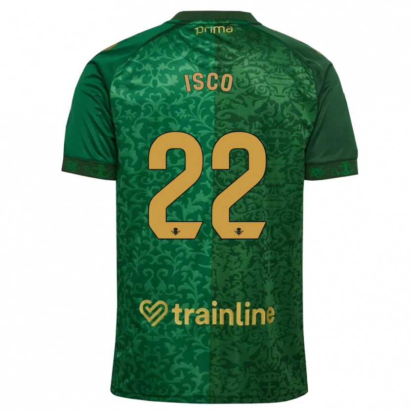 Danxen Dámské Isco #22 Lesní Zelená Tmavě Zlatohnědá Daleko Hráčské Dresy 2026/27 Dres