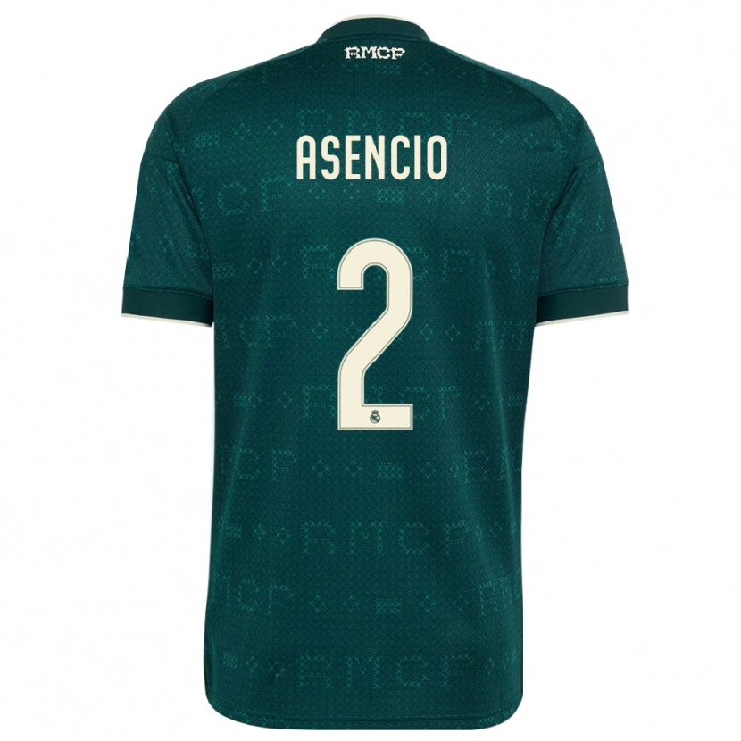 Danxen Dámské Raúl Asencio #2 Tmavě Šedá Bílá Daleko Hráčské Dresy 2026/27 Dres