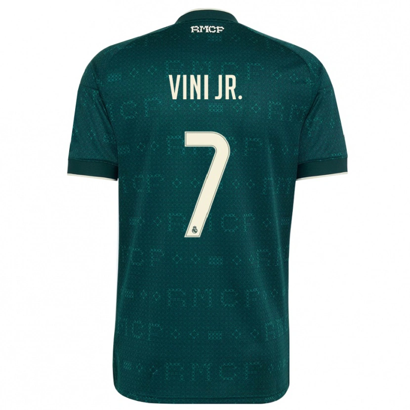 Danxen Dámské Vinicius Junior #7 Tmavě Šedá Bílá Daleko Hráčské Dresy 2026/27 Dres