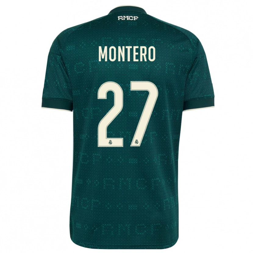 Danxen Dámské Pablo Montero #27 Tmavě Šedá Bílá Daleko Hráčské Dresy 2026/27 Dres