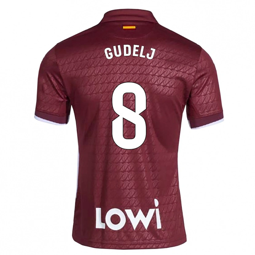 Danxen Dámské Nemanja Gudelj #8 Tmavě Červená Bílá Daleko Hráčské Dresy 2026/27 Dres