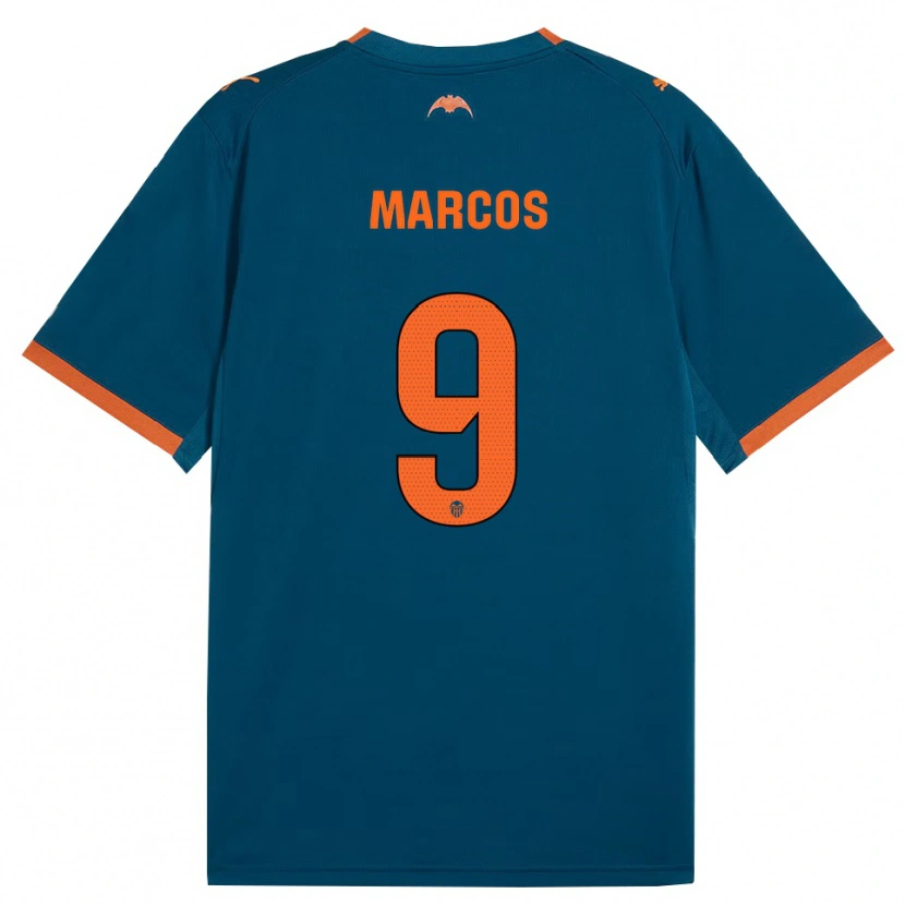 Danxen Dámské Ana Marcos #9 Ocelově Modrá Oranžová Daleko Hráčské Dresy 2026/27 Dres