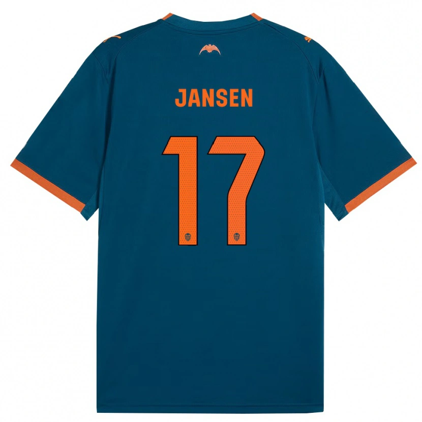 Danxen Dámské Ellen Jansen #17 Ocelově Modrá Oranžová Daleko Hráčské Dresy 2026/27 Dres