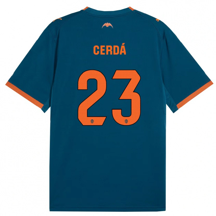 Danxen Dámské Alex Cerdá #23 Ocelově Modrá Oranžová Daleko Hráčské Dresy 2026/27 Dres