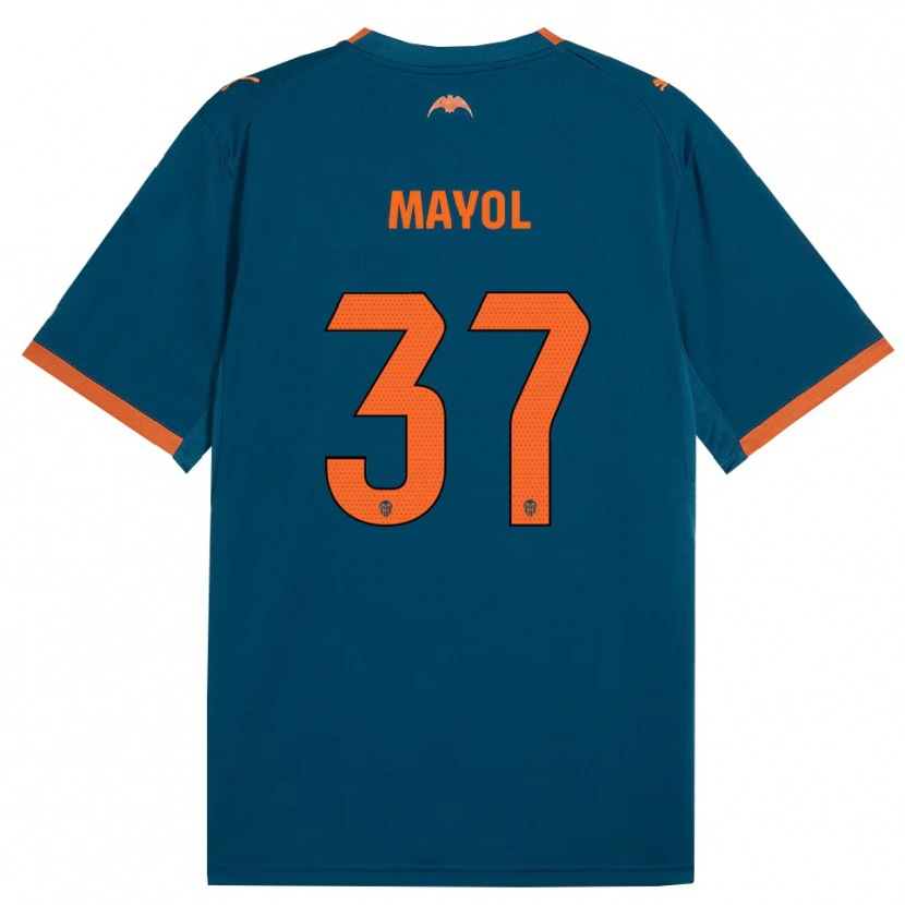 Danxen Dámské Aaron Mayol #37 Ocelově Modrá Oranžová Daleko Hráčské Dresy 2026/27 Dres