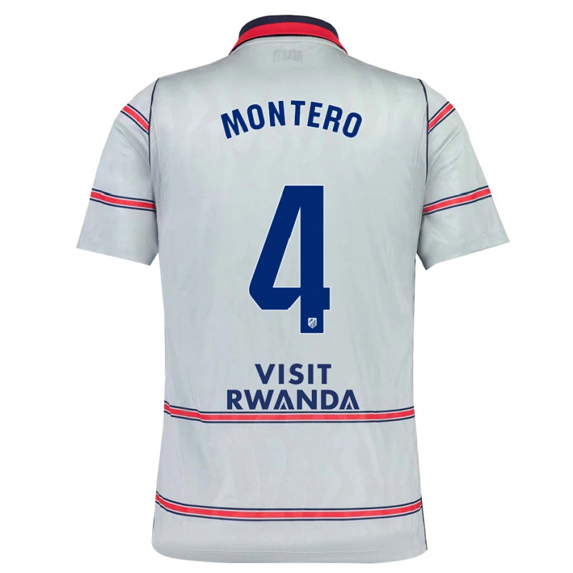 Danxen Dámské Francisco Montero #4 Šedá Červená Tmavě Modrá Třetí Hráčské Dresy 2026/27 Dres
