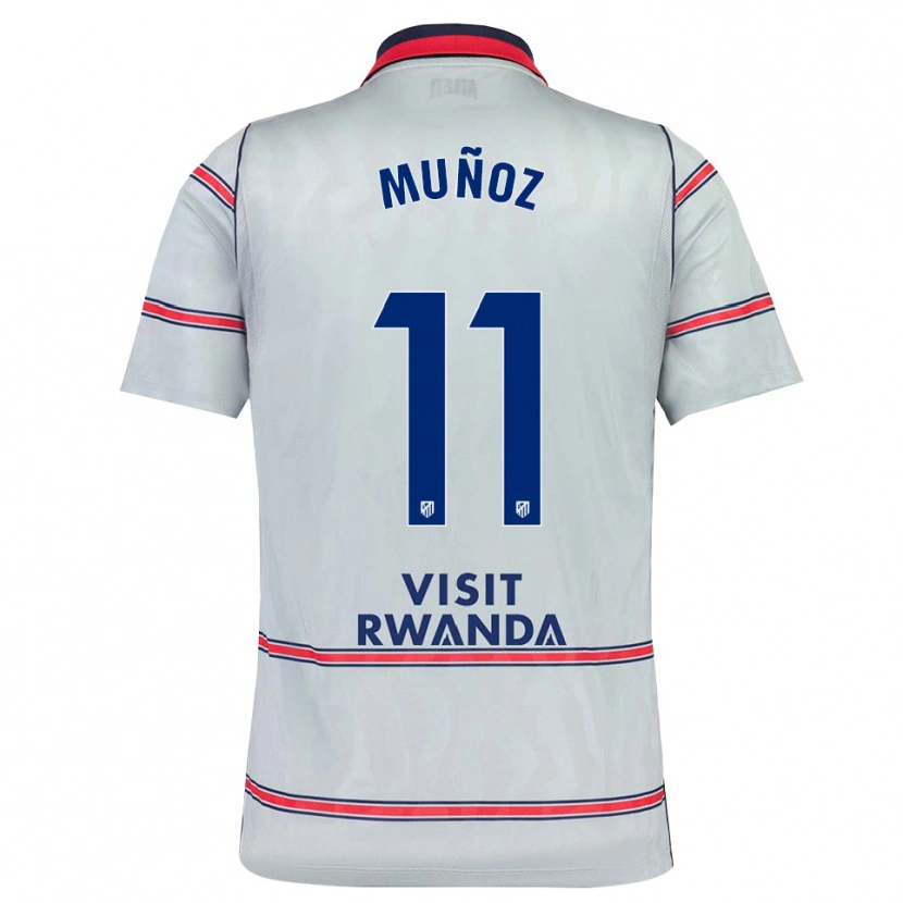 Danxen Dámské Dani Muñoz #11 Šedá Červená Tmavě Modrá Třetí Hráčské Dresy 2026/27 Dres