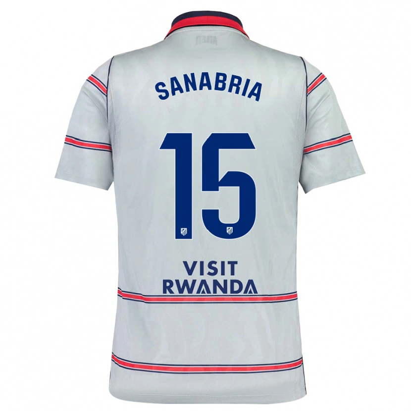 Danxen Dámské Juan Sanabria #15 Šedá Červená Tmavě Modrá Třetí Hráčské Dresy 2026/27 Dres