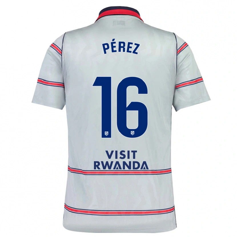 Danxen Dámské Dani Pérez #16 Šedá Červená Tmavě Modrá Třetí Hráčské Dresy 2026/27 Dres