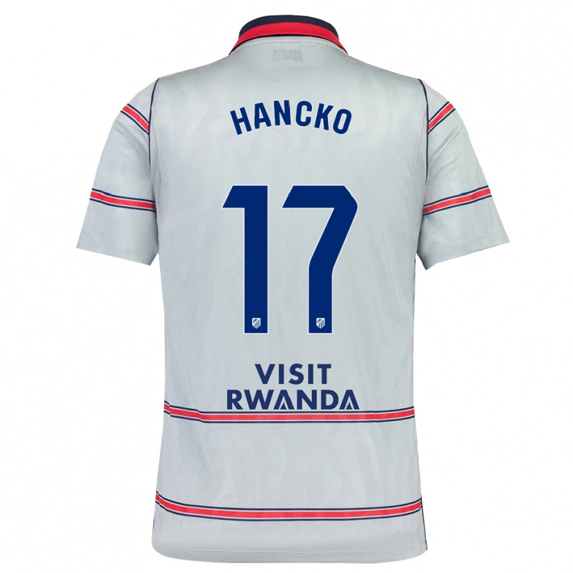 Danxen Dámské Dávid Hancko #17 Šedá Červená Tmavě Modrá Třetí Hráčské Dresy 2026/27 Dres