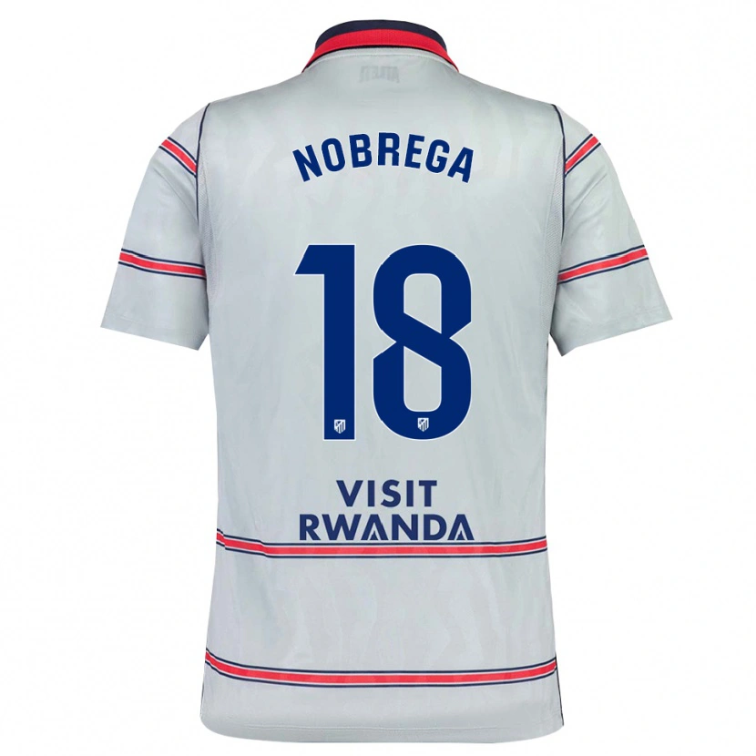 Danxen Dámské Abraham Nobrega #18 Šedá Červená Tmavě Modrá Třetí Hráčské Dresy 2026/27 Dres