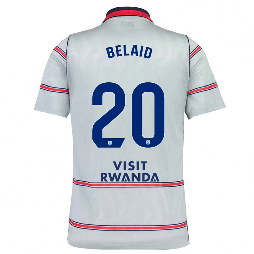 Danxen Dámské Rayane Belaid #20 Šedá Červená Tmavě Modrá Třetí Hráčské Dresy 2026/27 Dres