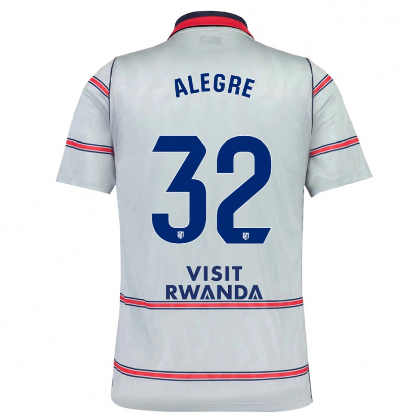 Danxen Dámské Juan Alegre #32 Šedá Červená Tmavě Modrá Třetí Hráčské Dresy 2026/27 Dres