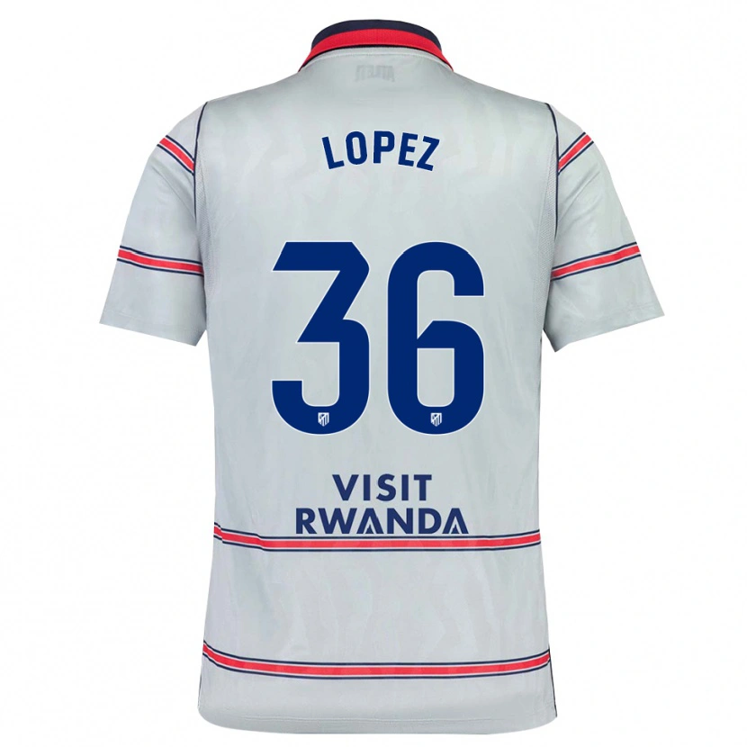 Danxen Dámské David Lopez #36 Šedá Červená Tmavě Modrá Třetí Hráčské Dresy 2026/27 Dres