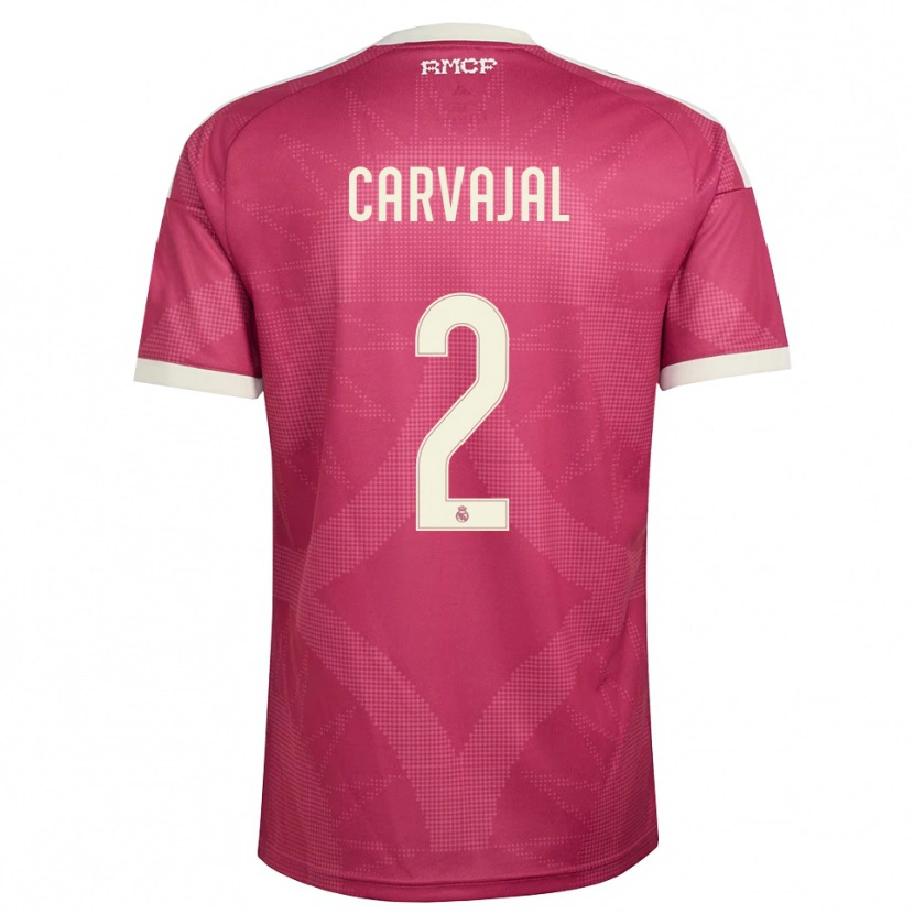 Danxen Dámské Daniel Carvajal #2 Světle Fialově Červená Bílá Třetí Hráčské Dresy 2026/27 Dres