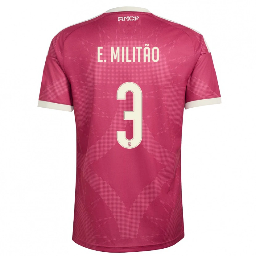 Danxen Dámské Éder Militão #3 Světle Fialově Červená Bílá Třetí Hráčské Dresy 2026/27 Dres