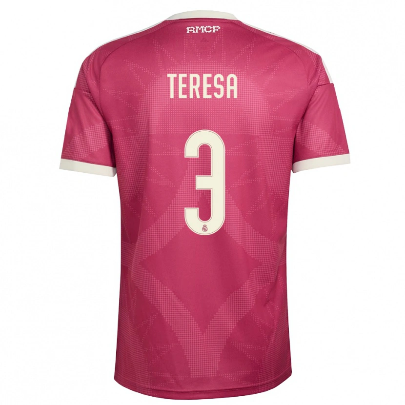 Danxen Dámské Teresa Abelleira #3 Světle Fialově Červená Bílá Třetí Hráčské Dresy 2026/27 Dres