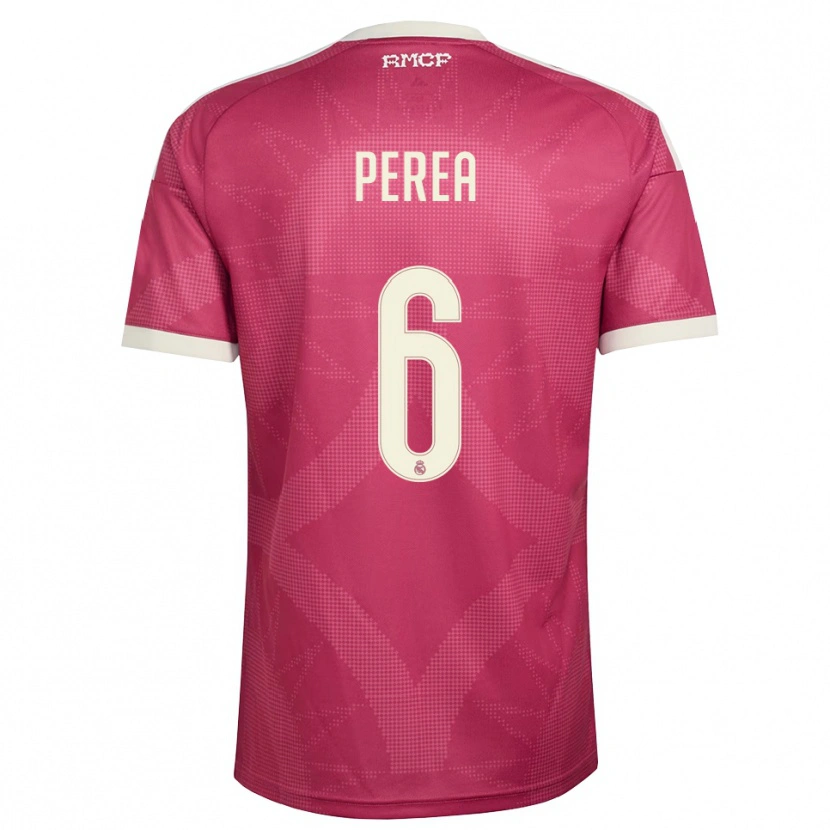 Danxen Dámské Cristian Perea #6 Světle Fialově Červená Bílá Třetí Hráčské Dresy 2026/27 Dres