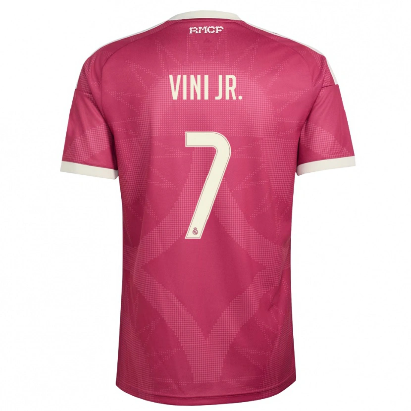 Danxen Dámské Vinicius Junior #7 Světle Fialově Červená Bílá Třetí Hráčské Dresy 2026/27 Dres