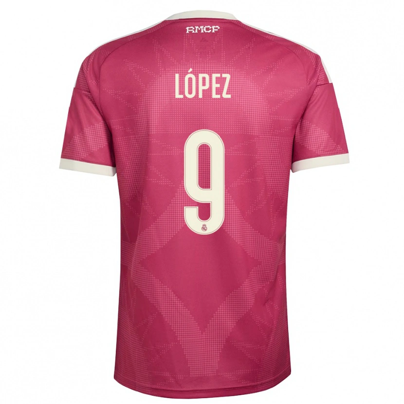 Danxen Dámské Mikel López #9 Světle Fialově Červená Bílá Třetí Hráčské Dresy 2026/27 Dres