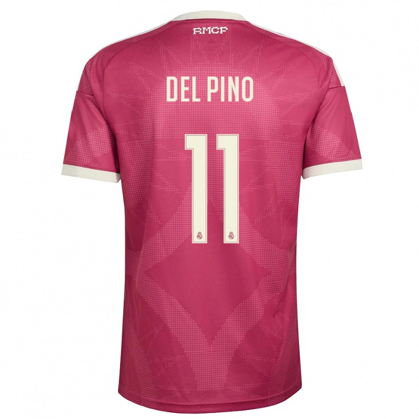 Danxen Dámské Santiago Del Pino #11 Světle Fialově Červená Bílá Třetí Hráčské Dresy 2026/27 Dres