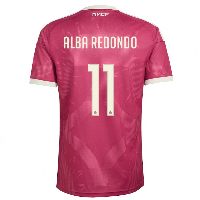 Danxen Dámské Alba Redondo #11 Světle Fialově Červená Bílá Třetí Hráčské Dresy 2026/27 Dres