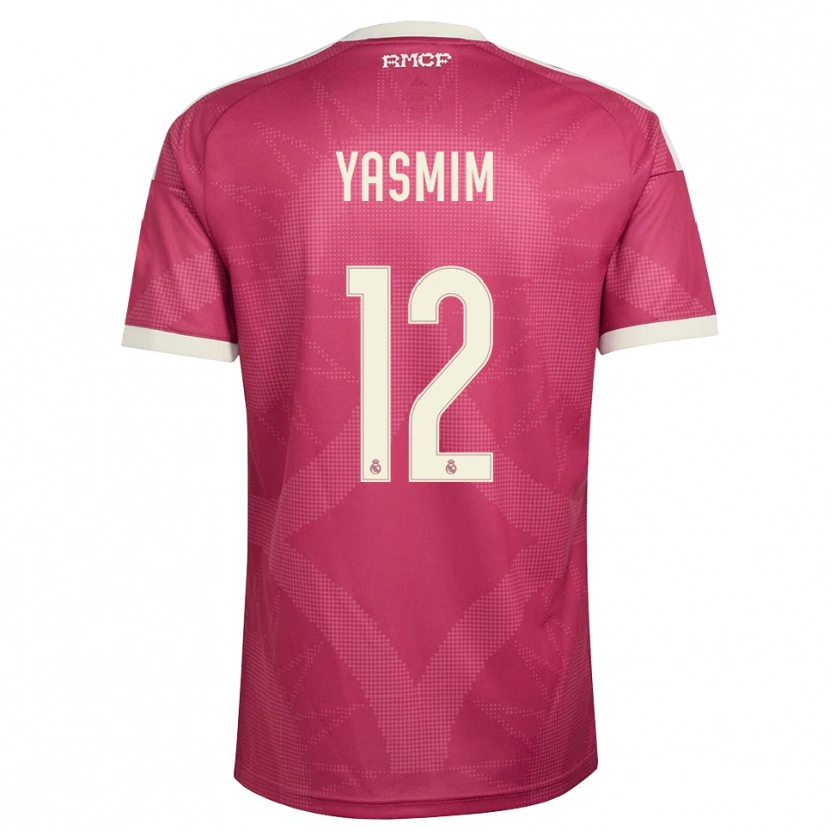 Danxen Dámské Yasmim Assis Ribeiro #12 Světle Fialově Červená Bílá Třetí Hráčské Dresy 2026/27 Dres