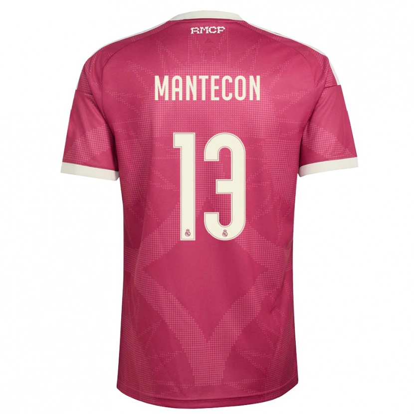 Danxen Dámské Hugo Mantecon #13 Světle Fialově Červená Bílá Třetí Hráčské Dresy 2026/27 Dres