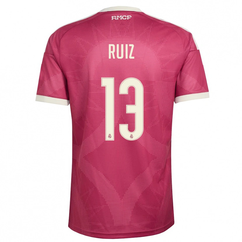 Danxen Dámské Guillermo Ruiz #13 Světle Fialově Červená Bílá Třetí Hráčské Dresy 2026/27 Dres