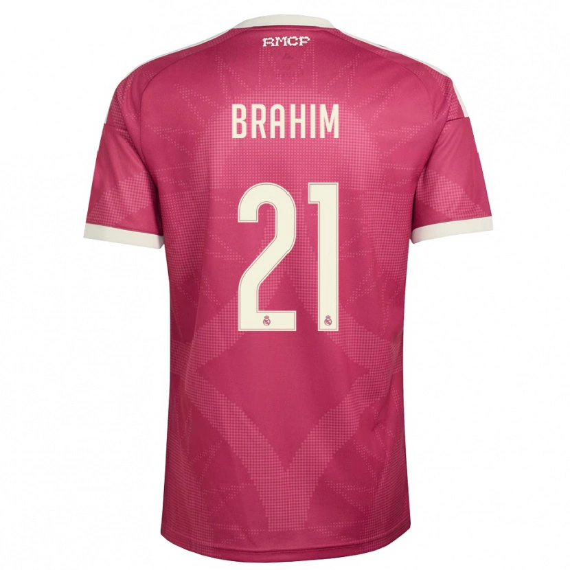 Danxen Dámské Brahim Díaz #21 Světle Fialově Červená Bílá Třetí Hráčské Dresy 2026/27 Dres