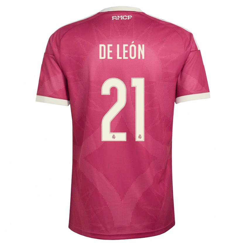 Danxen Dámské Jeremy De León #21 Světle Fialově Červená Bílá Třetí Hráčské Dresy 2026/27 Dres