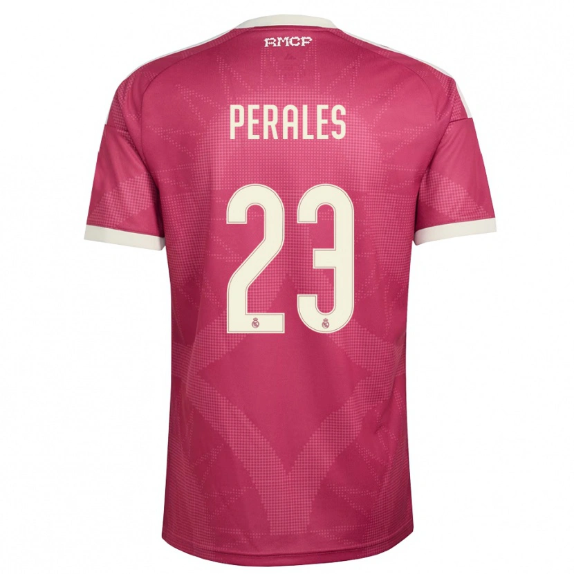 Danxen Dámské Miguel Perales #23 Světle Fialově Červená Bílá Třetí Hráčské Dresy 2026/27 Dres