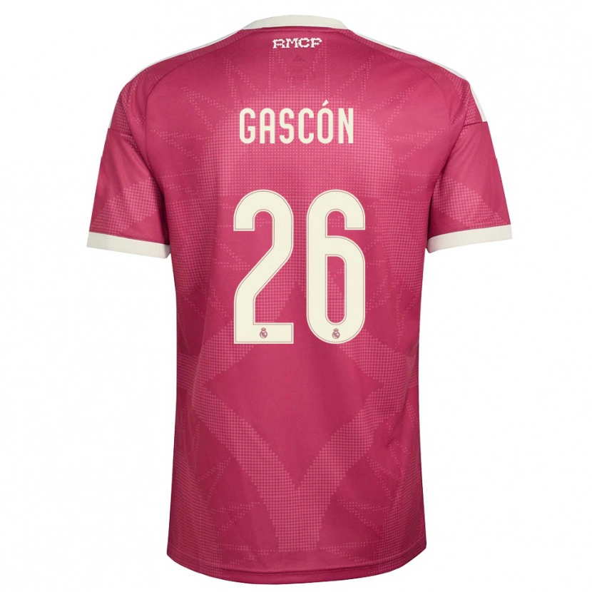 Danxen Dámské Ignacio Gascón #26 Světle Fialově Červená Bílá Třetí Hráčské Dresy 2026/27 Dres