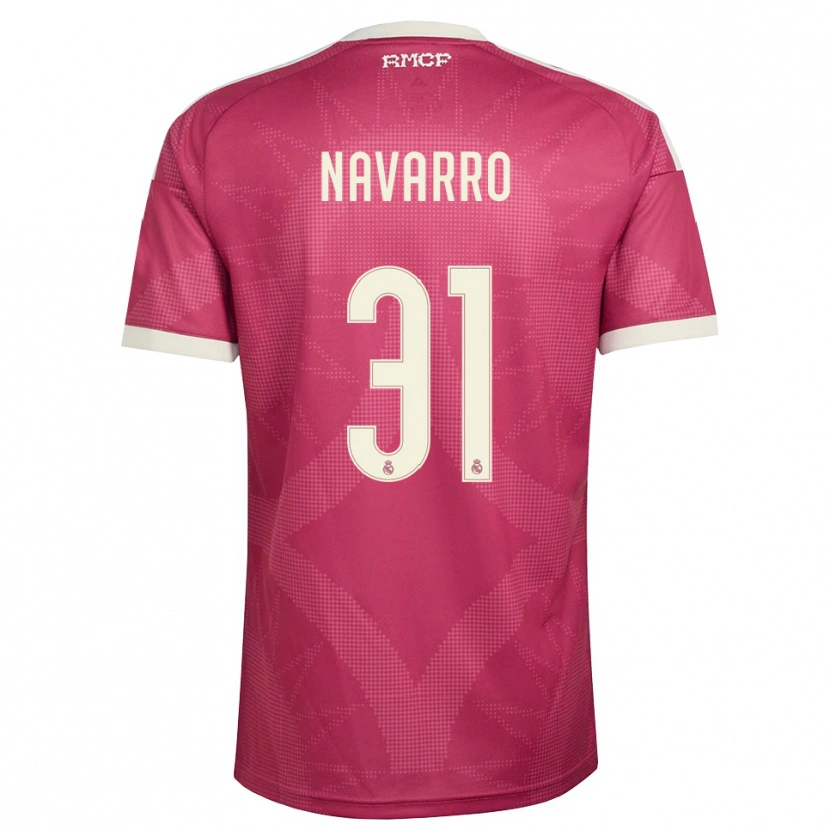 Danxen Dámské Javi Navarro #31 Světle Fialově Červená Bílá Třetí Hráčské Dresy 2026/27 Dres