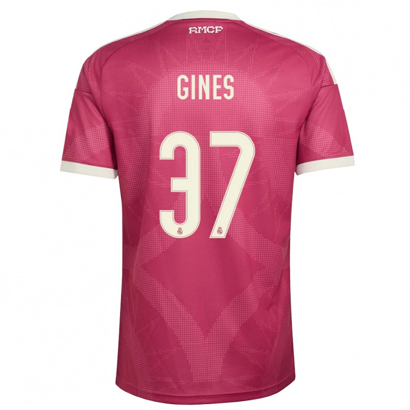 Danxen Dámské Álvaro Ginés #37 Světle Fialově Červená Bílá Třetí Hráčské Dresy 2026/27 Dres