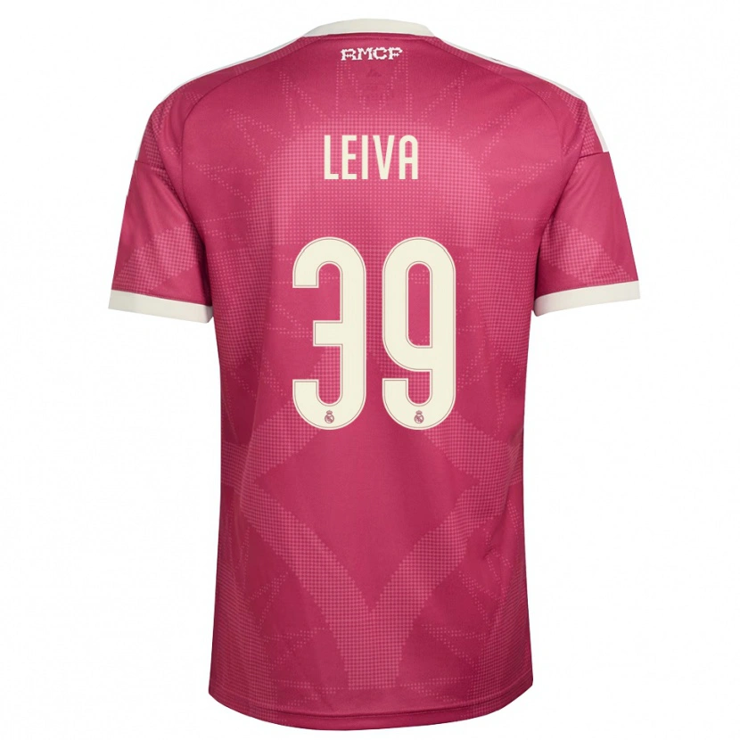 Danxen Dámské Álvaro Leiva #39 Světle Fialově Červená Bílá Třetí Hráčské Dresy 2026/27 Dres