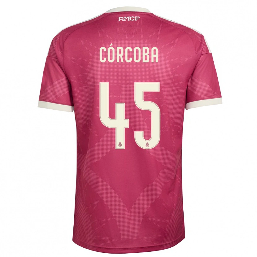 Danxen Dámské Andrés Córcoba #45 Světle Fialově Červená Bílá Třetí Hráčské Dresy 2026/27 Dres