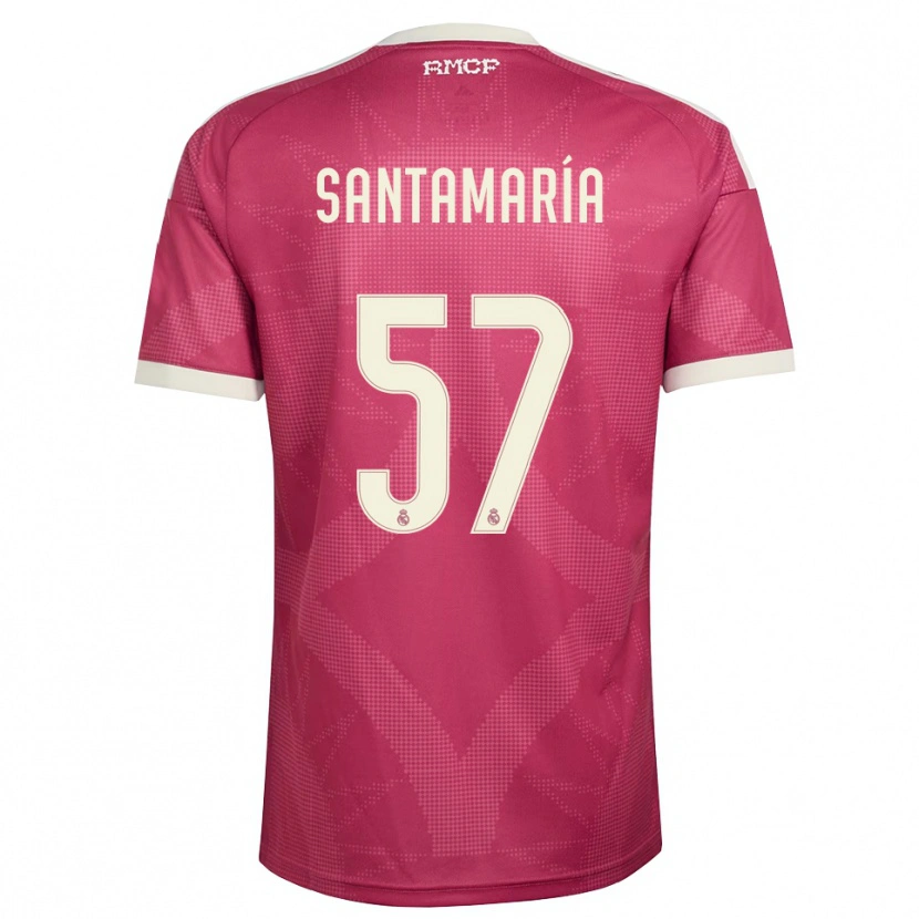 Danxen Dámské Fran Santamaría #57 Světle Fialově Červená Bílá Třetí Hráčské Dresy 2026/27 Dres
