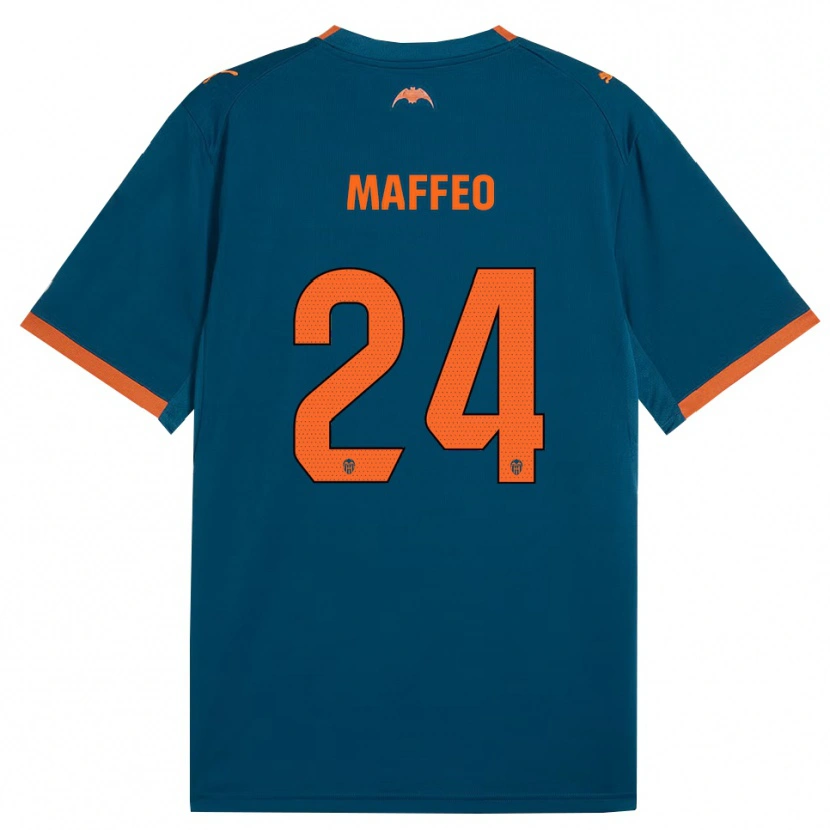 Danxen Dámské Pablo Maffeo #24 Ocelově Modrá Oranžová Daleko Hráčské Dresy 2026/27 Dres