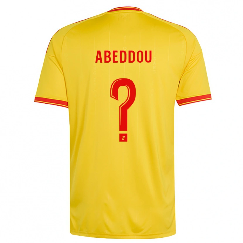 Danxen Dětské Adam Abeddou #0 Zlatá Oranžová Červená Domů Hráčské Dresy 2026/27 Dres